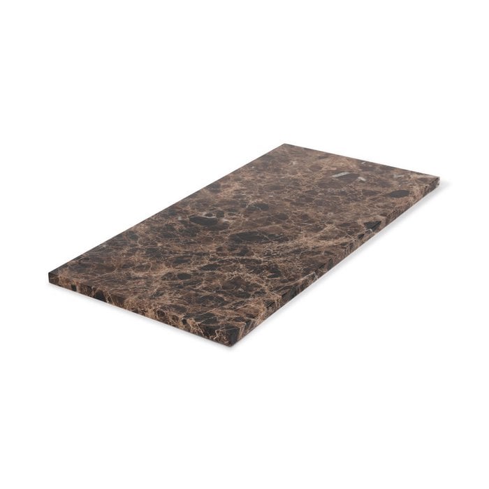 Marmeren dienblad bruin L