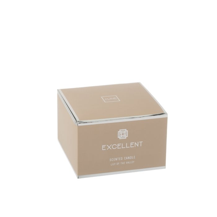 J-Line geurkaars Excellent - glas - beige - L - 40U