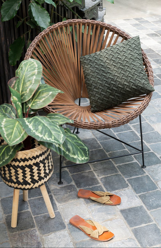 J-Line Sierkussen Gewoven - Groen